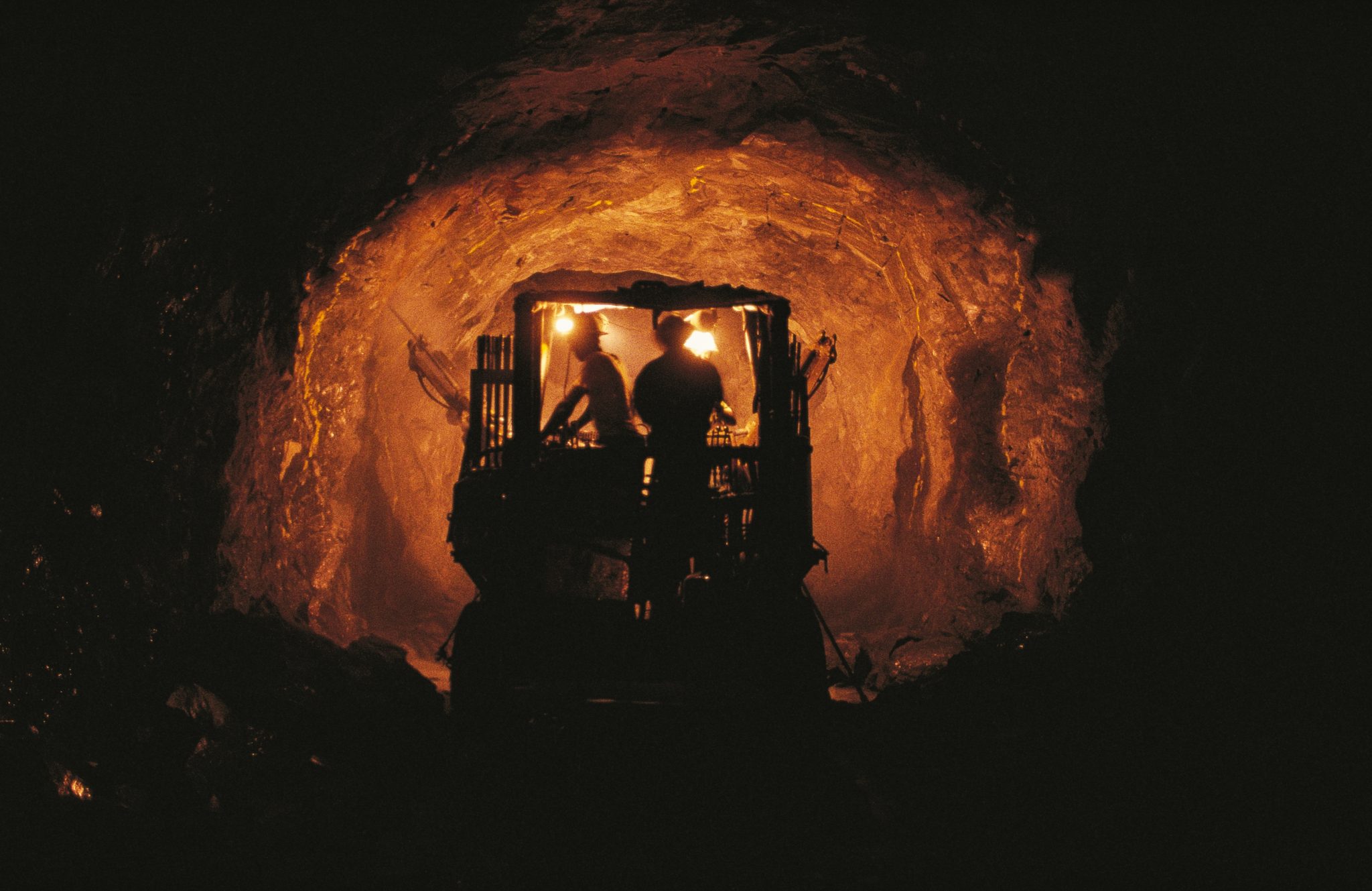 Men At Work In A Kipushi Mine Gallery, Katanga